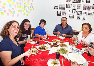 Our Guests Having Dinner