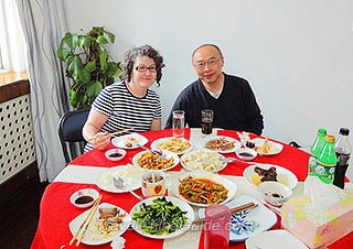 Ms. Filma Bagol & Mr. Francis Bagol Having Dinner