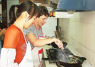 Ms. Morresa and the Hostess in the Kitchen