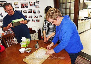 Our Guests Making Dumplings