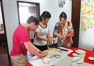 Our Guests Making Dumplings