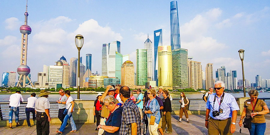 Shanghai Tower and Other Skyscrapers in Pudong