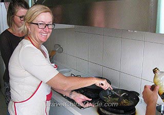 Our Guests Cooking Chinese Food