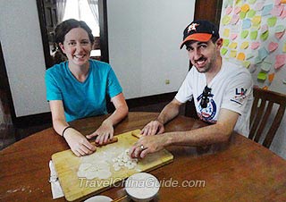 Our Guests Making Dumplings