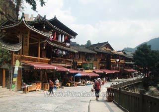 Wooden Houses in Xijiang Miao Village