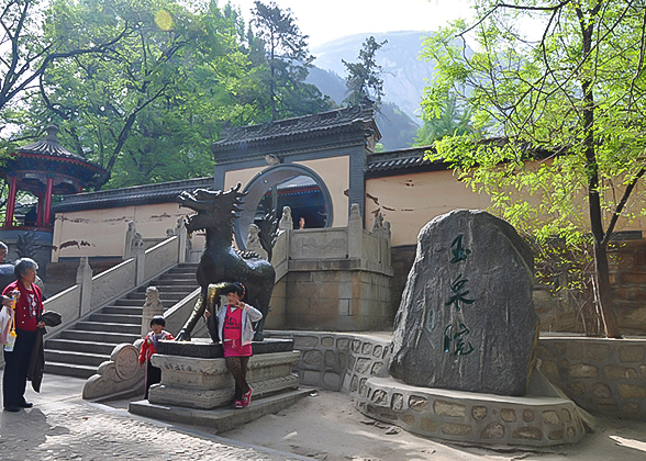 Inside the Temple at the Foot of Mount Huashan