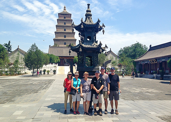 Our Guests in front of Giant Wild Goose Pagoda