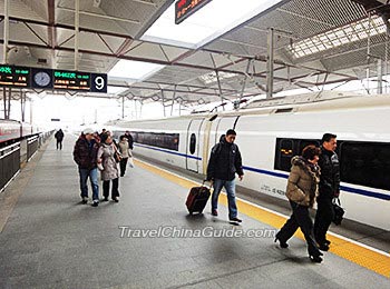 Bullet Train on the Platform