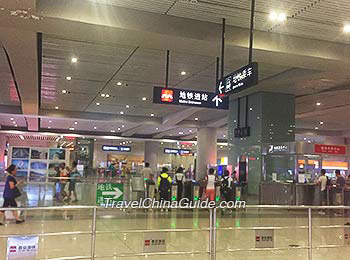 Subway Station inside Xi'an North Railway Station