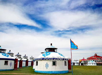 Yurts in Xilingol Grassland