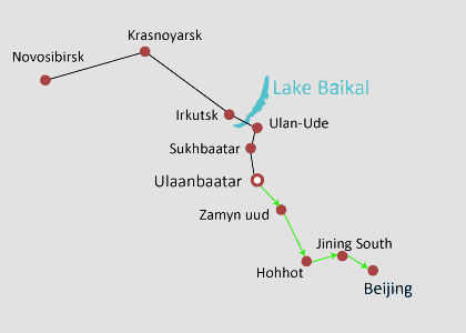 Ulaanbaatar-Beijing Train Route