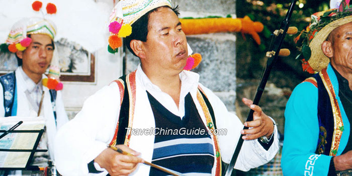 Bai People Playing Musical Instruments