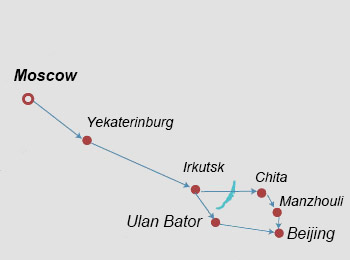 Moscow to Beijing Rail Map