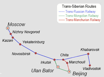 Trans-Siberian Railway Map