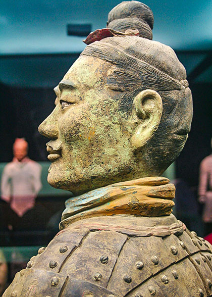 Green Faced Terracotta Warrior