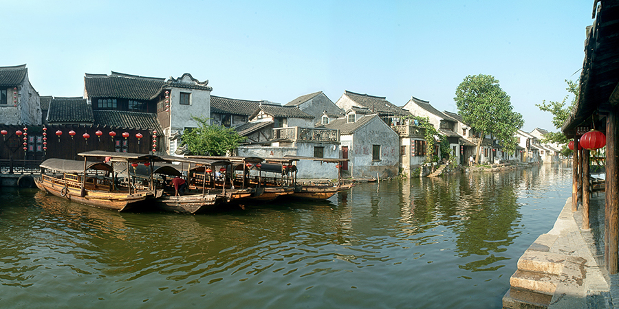 Tourist Boats in Xitang Water Town