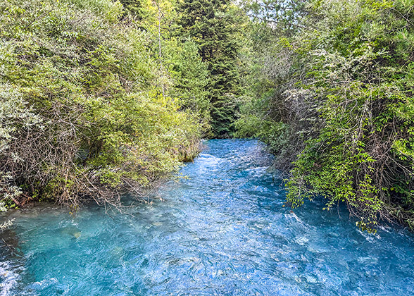 Colorful Waterfall Downstream