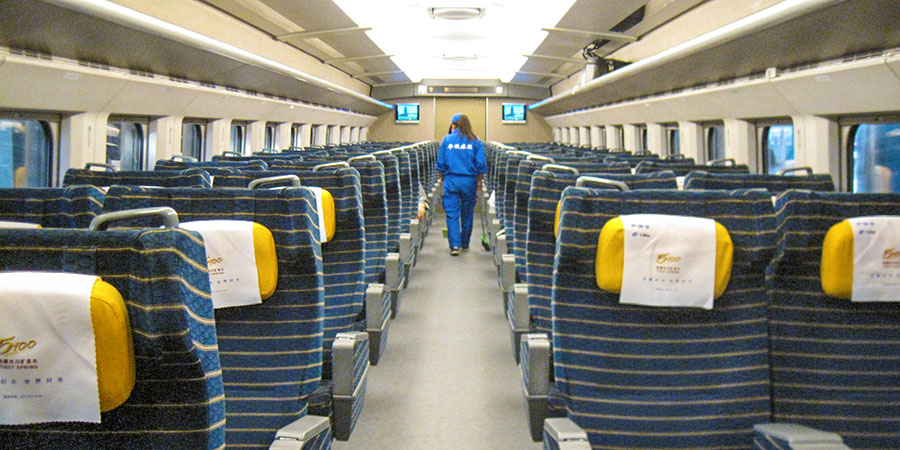 First Class Seat on Bullet Train