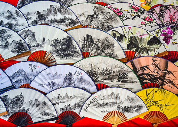 Delicate Painted Fans