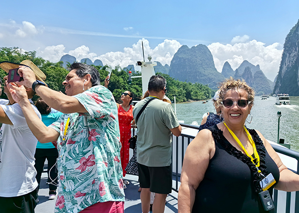 Our Guests on Li River Cruise