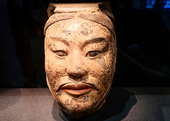 Colorful Head of a Terra-Cotta Warrior