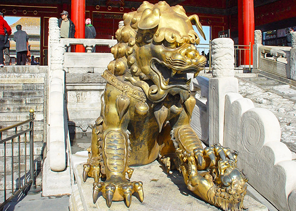 Lion Statue in Forbidden City