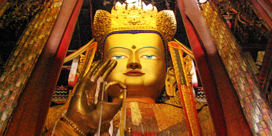 The Buddha Statue in Tashilhunpo Monastery