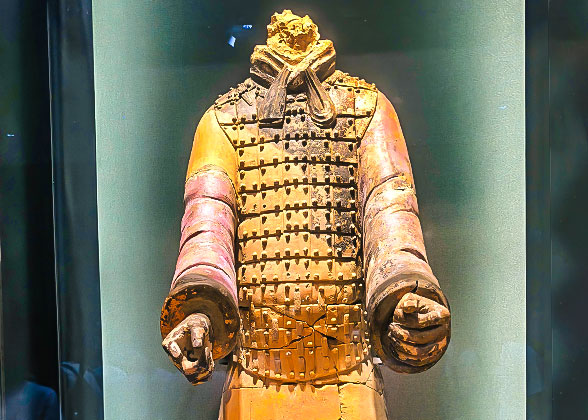 Terracotta Warrior Having Purple Sleeves