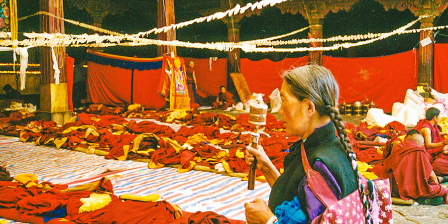 A Prayer in Jokhang Temple, Lhasa