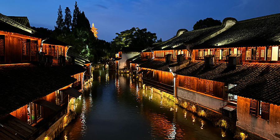 Xitang Water Town at Night