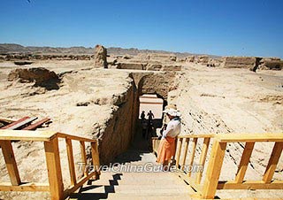 Relics in Jiaohe Ancient City