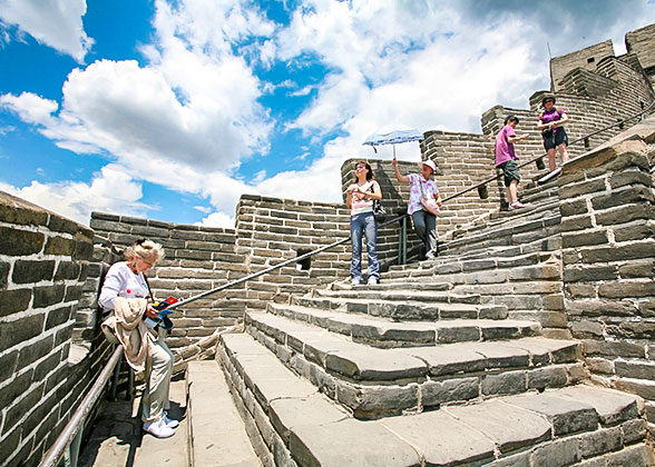 Tourist on Badaling Great Wall