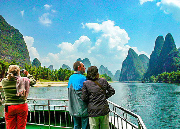 Our Guests on Li River Cruise Ship