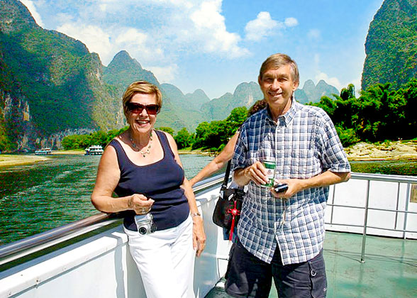 Our Guests on Li River Cruise Ship