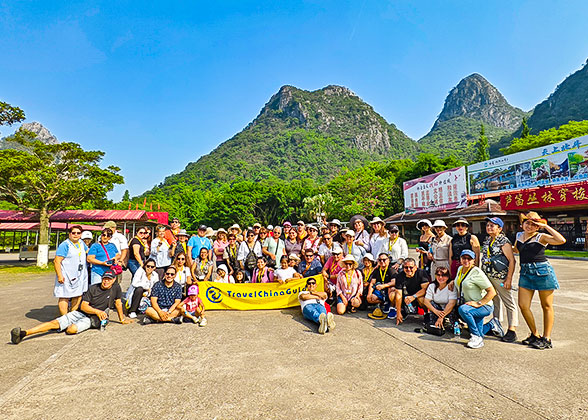 Our Guests at Reed Flute Cave, Guilin