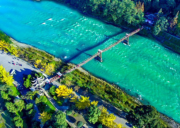 Anlan Cable Bridge of Dujiangyan