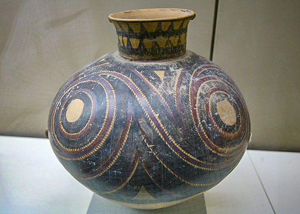 Colored Pottery in Banpo Museum